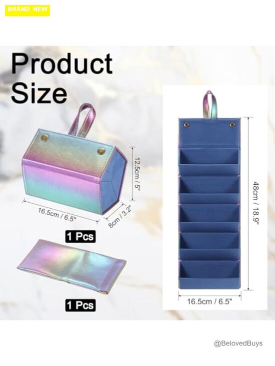 5 Slot Foldable Sunglasses Organizer with Pouch - PU Leather